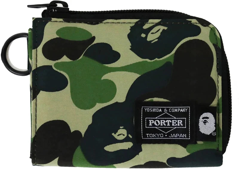 BAPE x Porter ABC Camo Mini Wallet Green