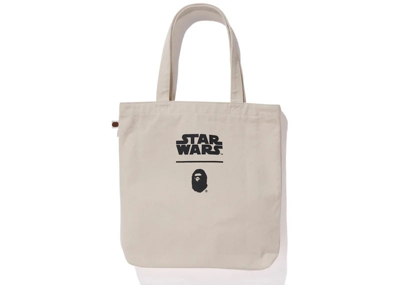 BAPE x Star Wars BB-8 & D-O Tote Bag Ivory