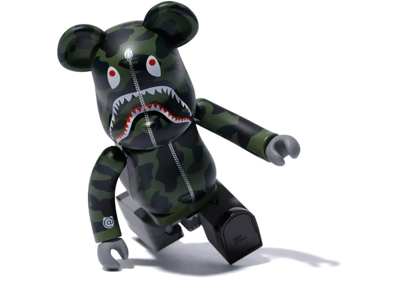 Bearbrick x Medicom 1st Camo Shark Superalloy Chogokin 200% Bearbrick Green