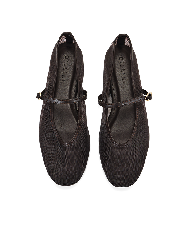 BEATRIZ - CHOCOLATE MESH-Flats-Billini-Billini