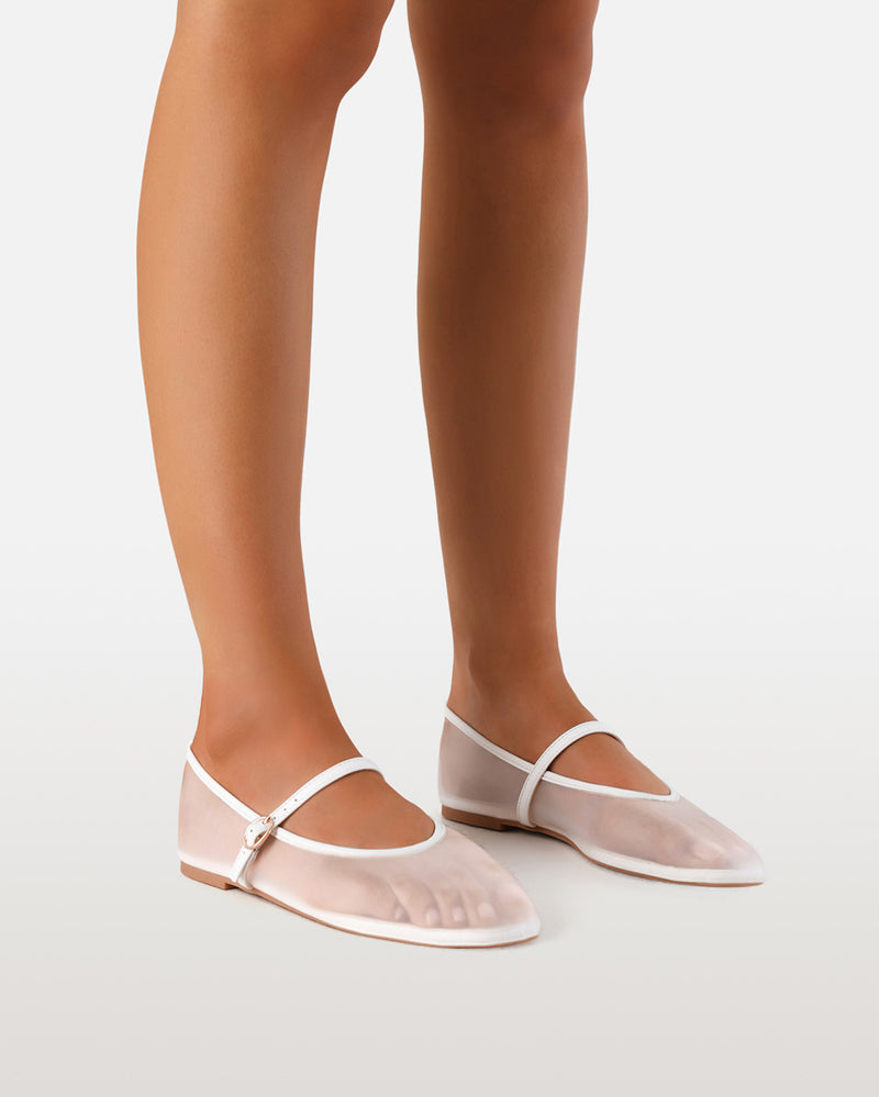 BEATRIZ - WHITE MESH-Flats-Billini-Billini