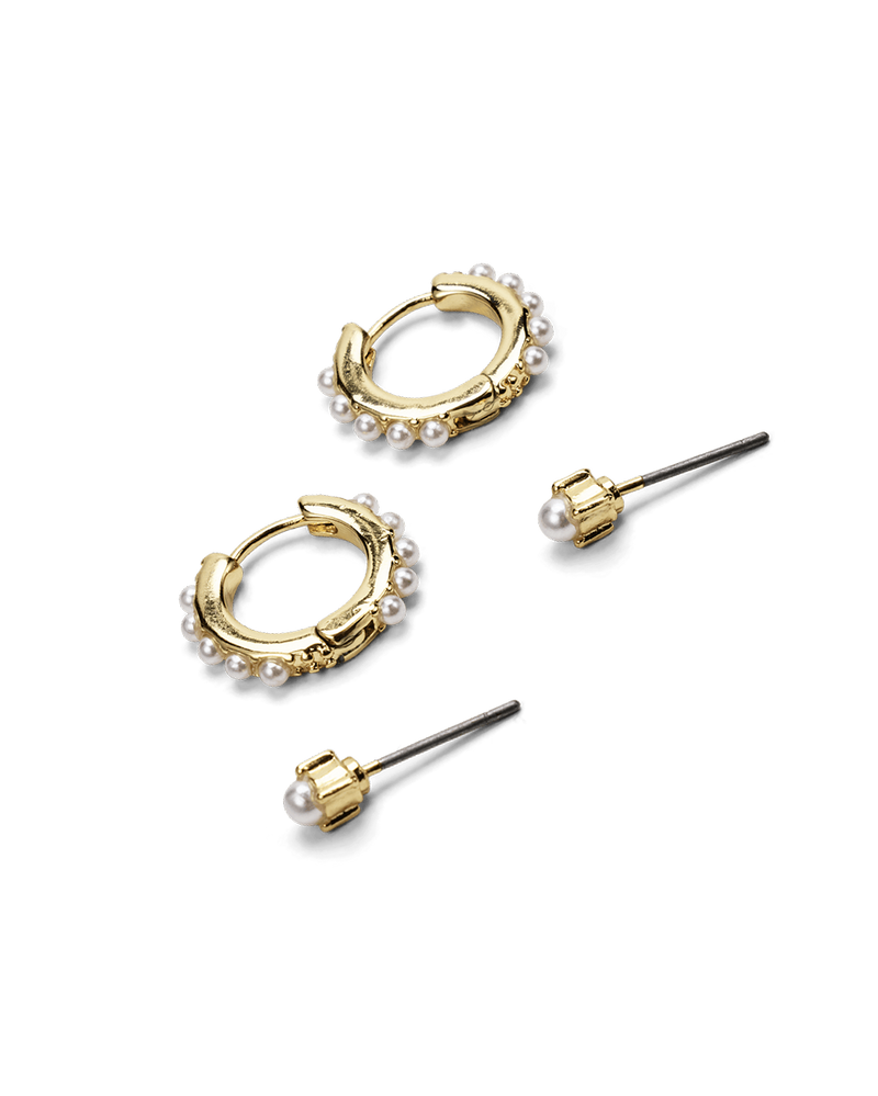 BESS EARRING 2 PK - GOLD PLATED 18K-JEWELLERY-Billini-Billini