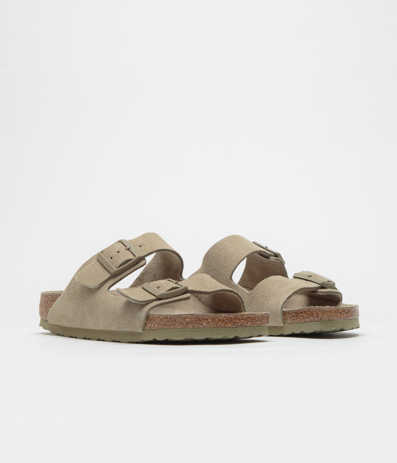 Birkenstock Arizona SFB Narrow Sandals in Faded Khaki