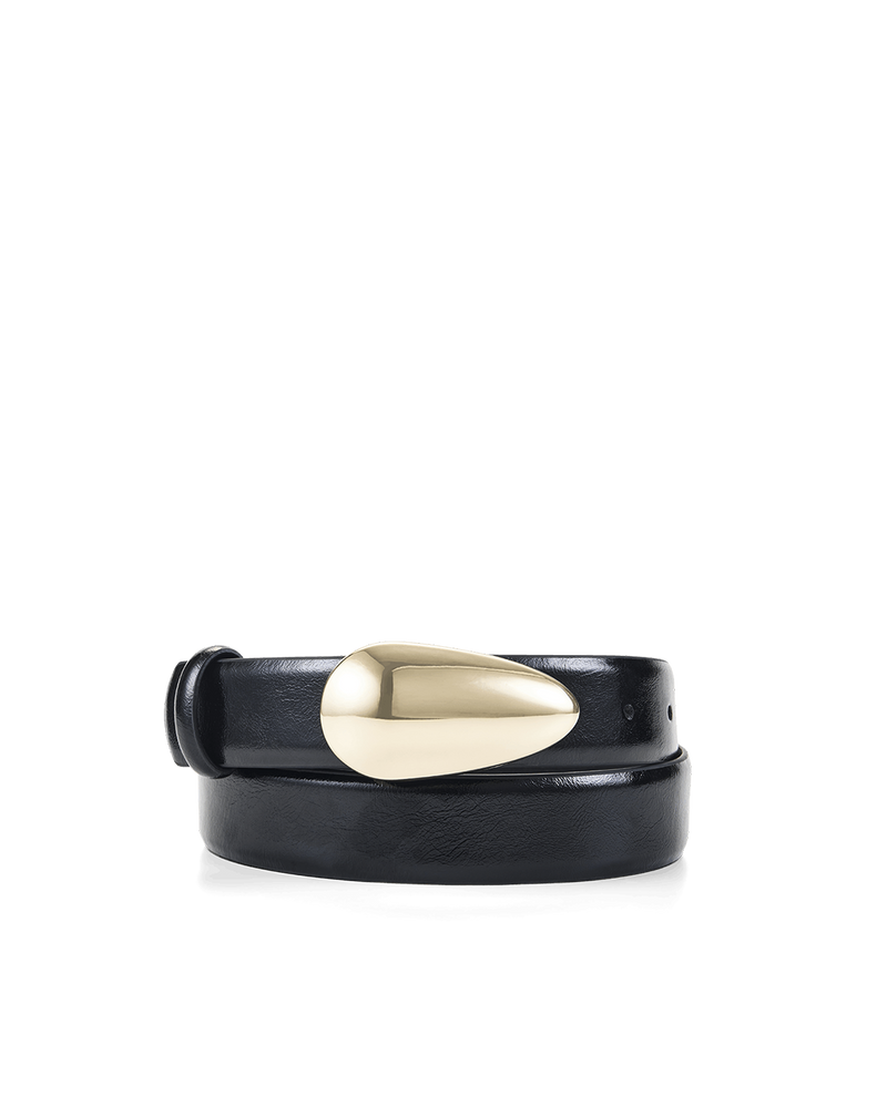 BOSTON BELT - BLACK SHINE-GOLD-BELTS-Billini-Billini