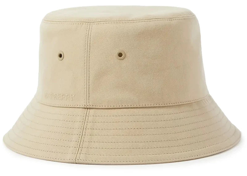 Burberry Embroidered Logo Bucket Hat Honey