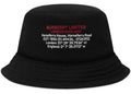 Burberry Location Print Cotton Bucket Hat Black white