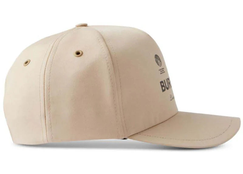 Burberry Logo Print Baseball Cap Sand Beige