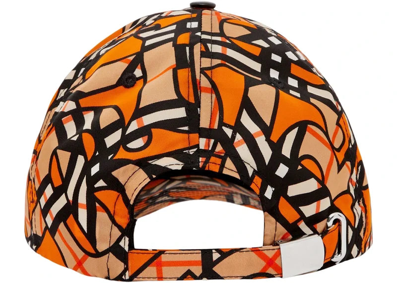 Burberry Monogram Print Baseball Cap Orange