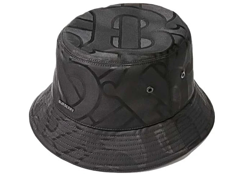 Burberry TB Monogram Jacquard Bucket Hat Black