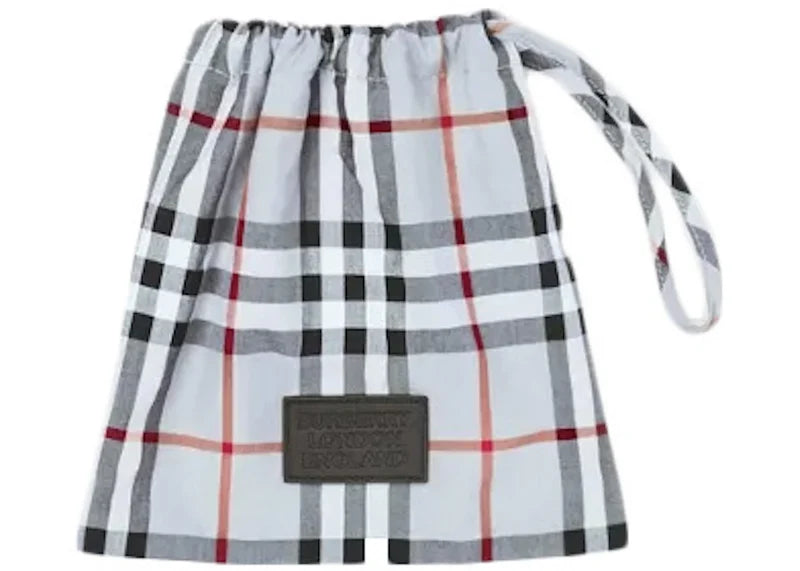 Burberry Vintage Check Cotton Face Mask Pale Blue