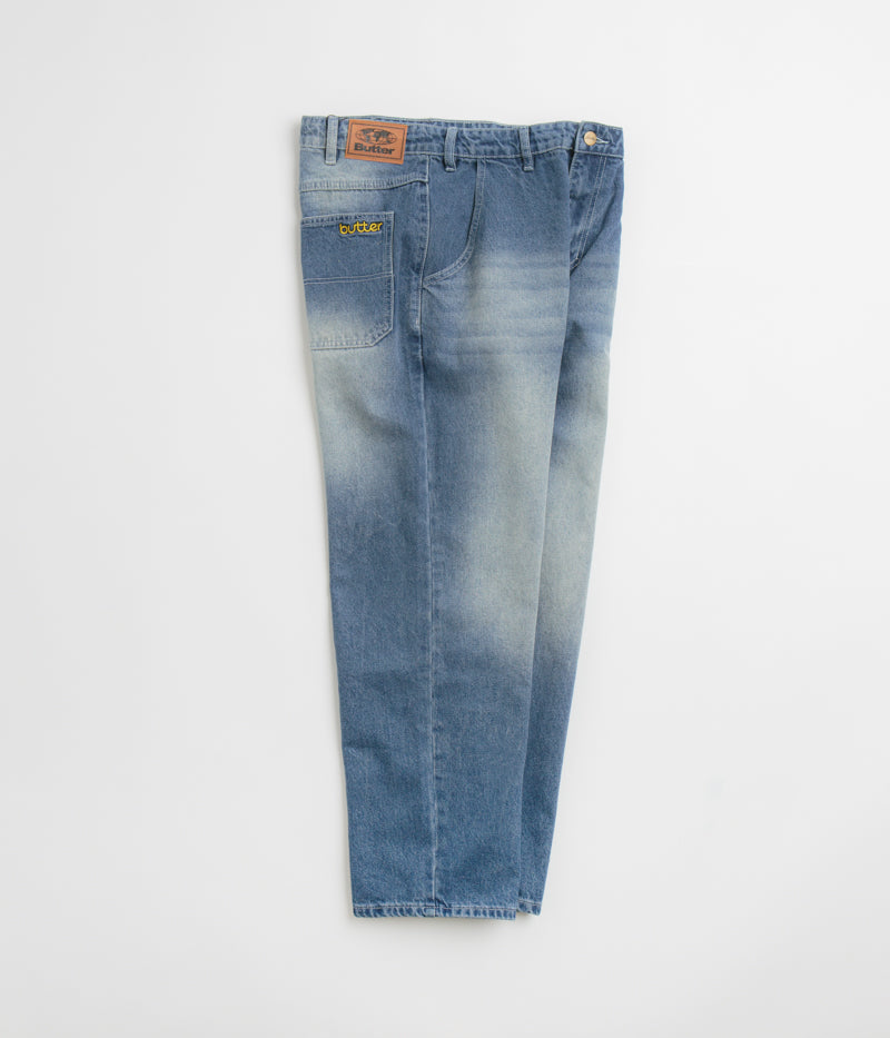Butter Goods Alpine Jeans in Distressed Faded Blue