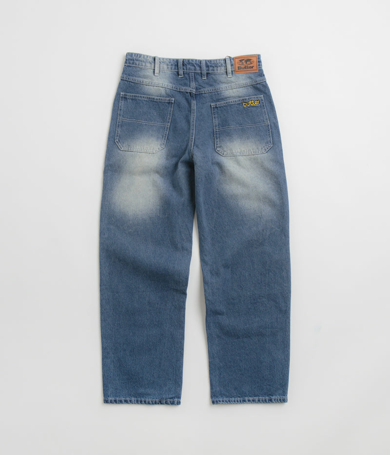 Butter Goods Alpine Jeans in Distressed Faded Blue