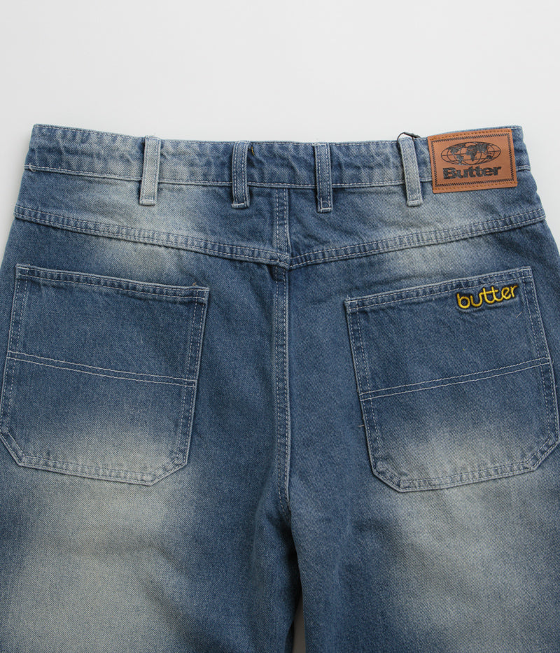 Butter Goods Alpine Jeans in Distressed Faded Blue