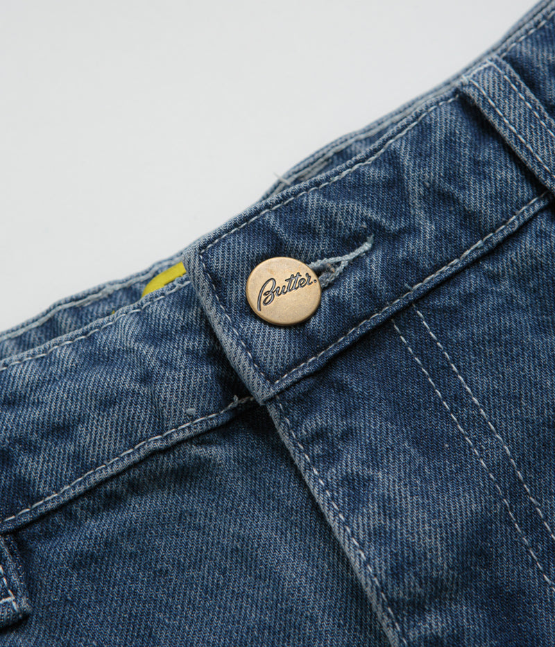 Butter Goods Alpine Jeans in Distressed Faded Blue