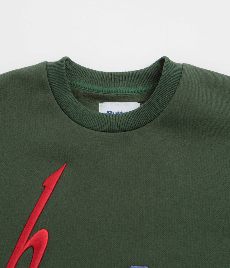 Butter Goods Device Crewneck Sweatshirt in Dark Green