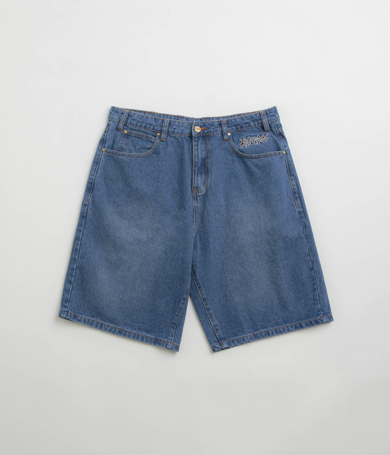 Butter Goods Ink Denim Shorts in Worn Blue