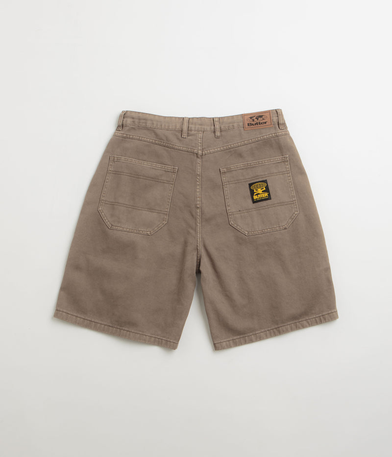 Butter Goods Patch Pocket Denim Shorts in Sandalwood