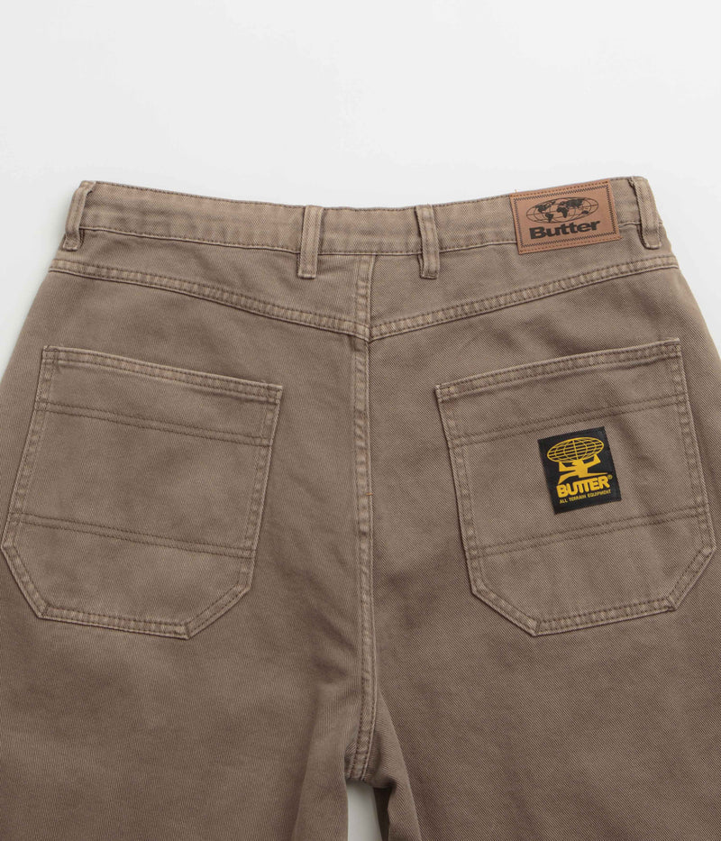 Butter Goods Patch Pocket Denim Shorts in Sandalwood