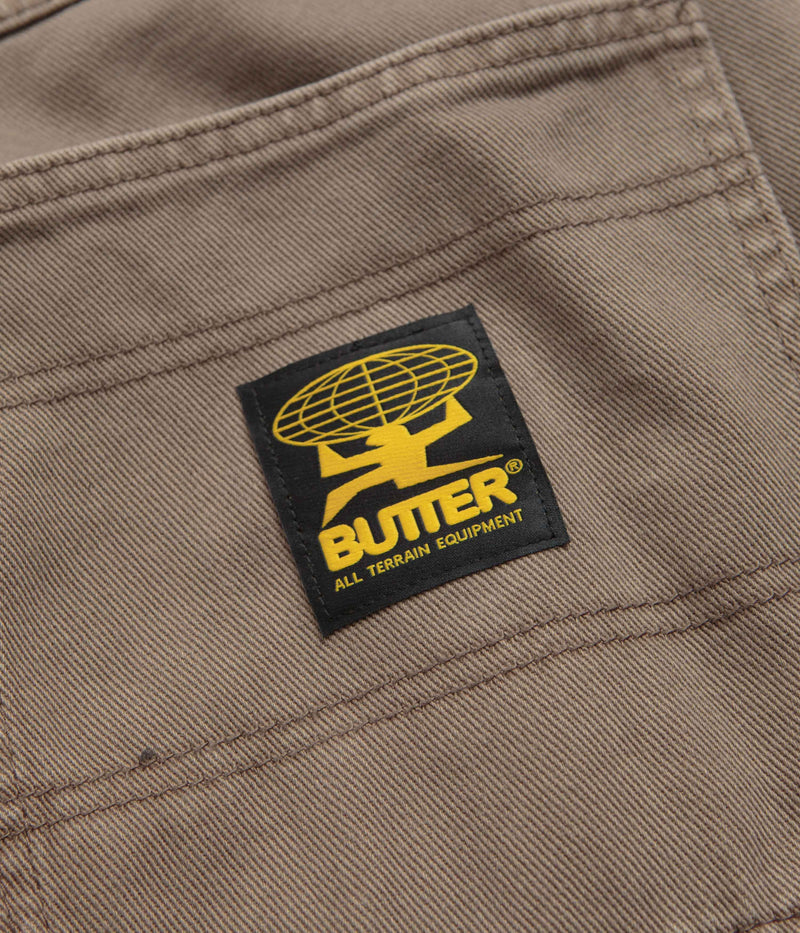 Butter Goods Patch Pocket Denim Shorts in Sandalwood