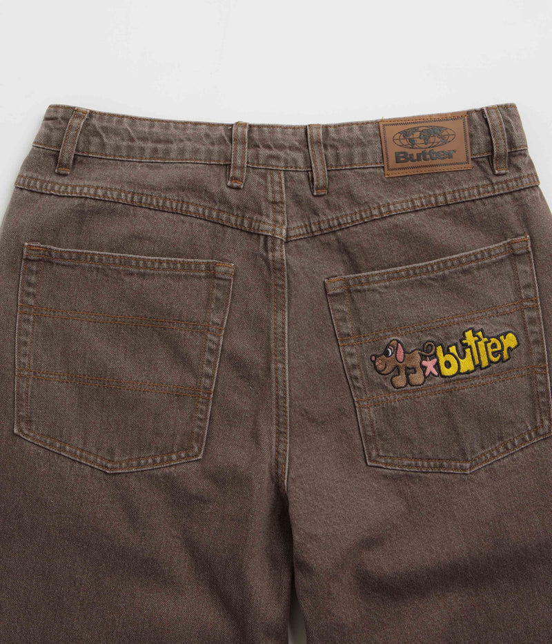 Butter Goods Pooch Relaxed Jeans in Washed Brown