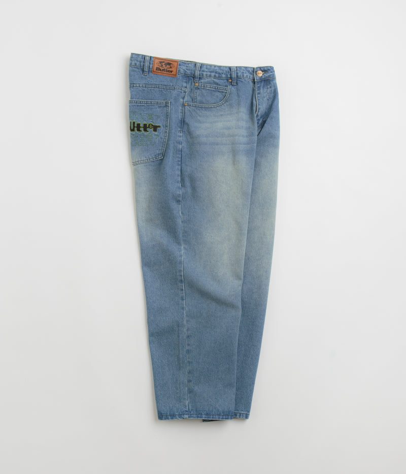 Butter Goods Warped Jeans in Washed Mid Blue