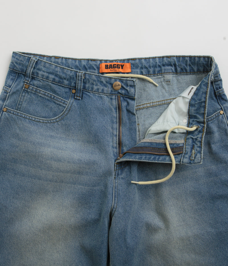 Butter Goods Warped Jeans in Washed Mid Blue