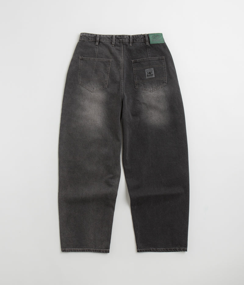 Butter Goods Wide Cut Jeans in Washed Black