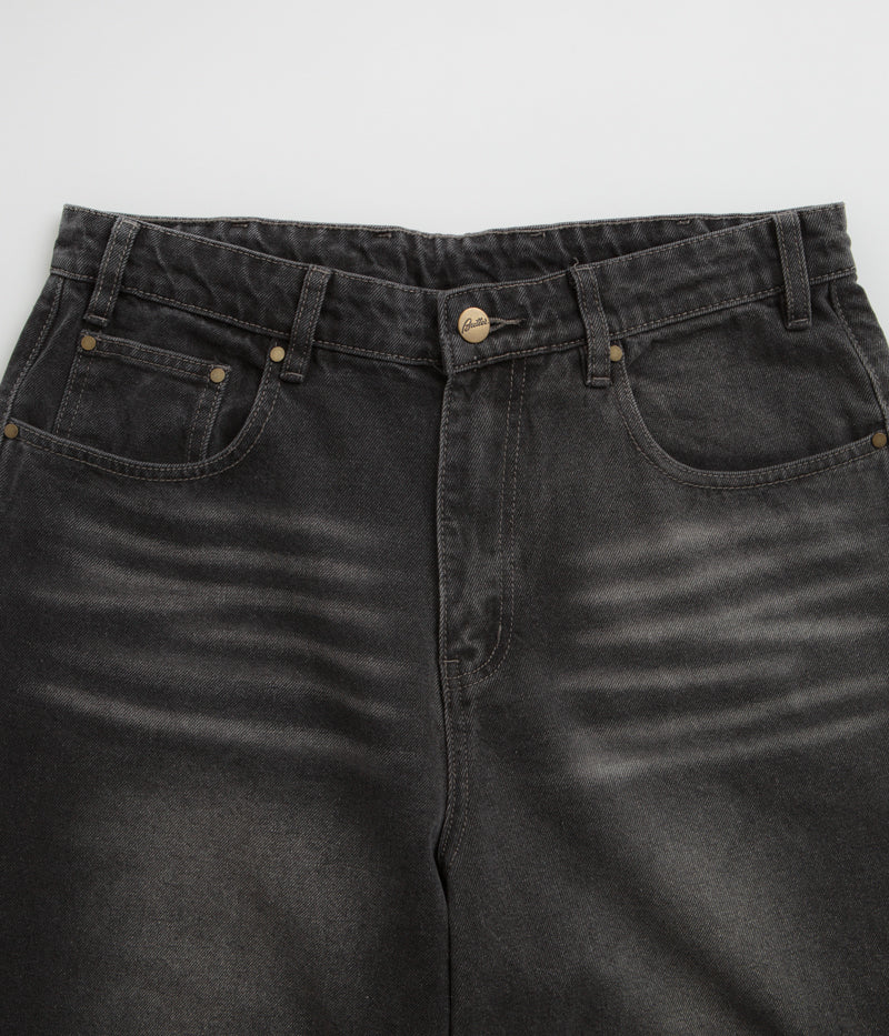 Butter Goods Wide Cut Jeans in Washed Black