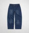 Butter Goods Wide Cut Jeans in Washed Slub Blue