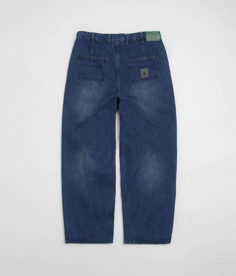 Butter Goods Wide Cut Jeans in Washed Slub Blue