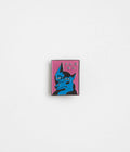 by Parra Dogface Enamel Pin in Washed Magenta