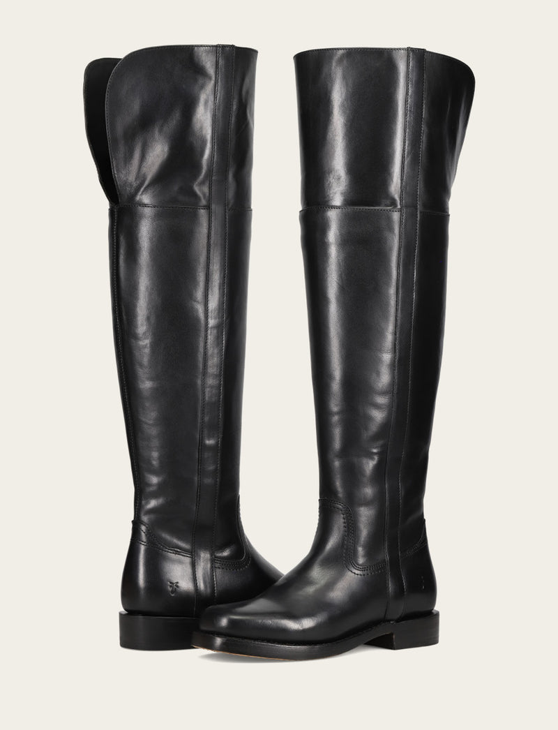 Campus Low Heel Over The Knee Boot - Black - Pair