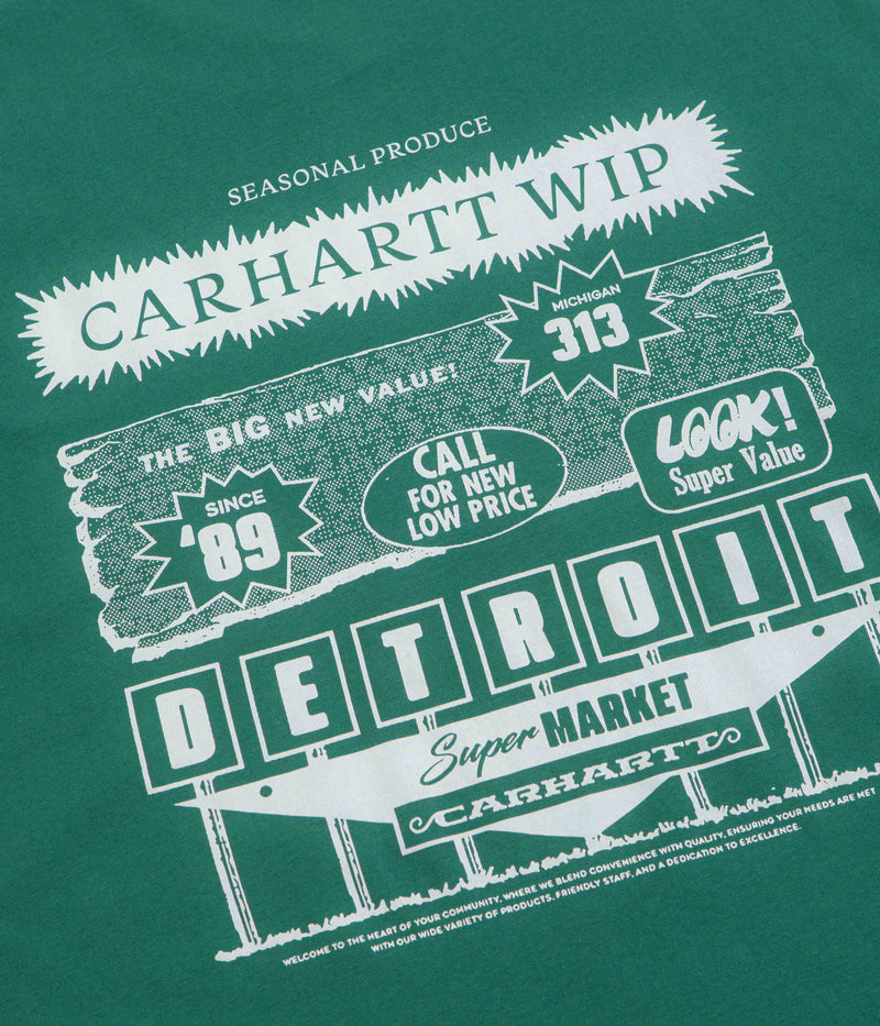 Carhartt Catalogue T-Shirt in Rainforest and White