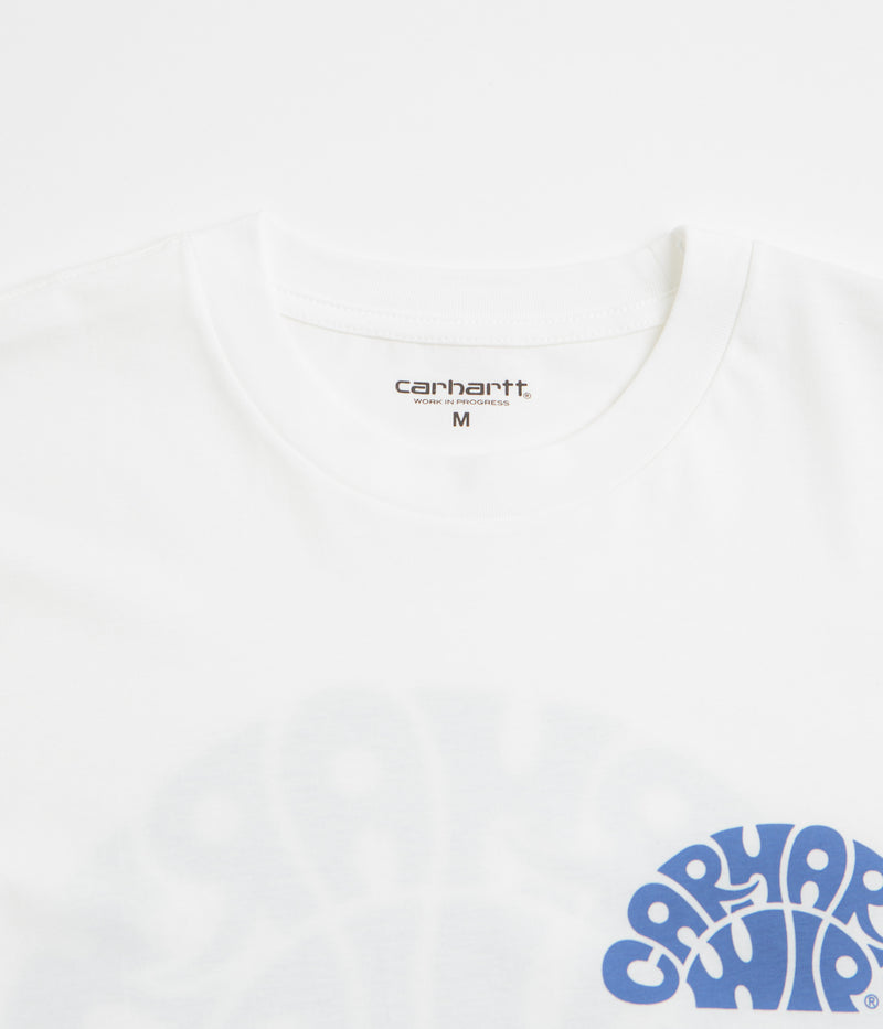 Carhartt Jazzy T-Shirt in White and Blue Iris