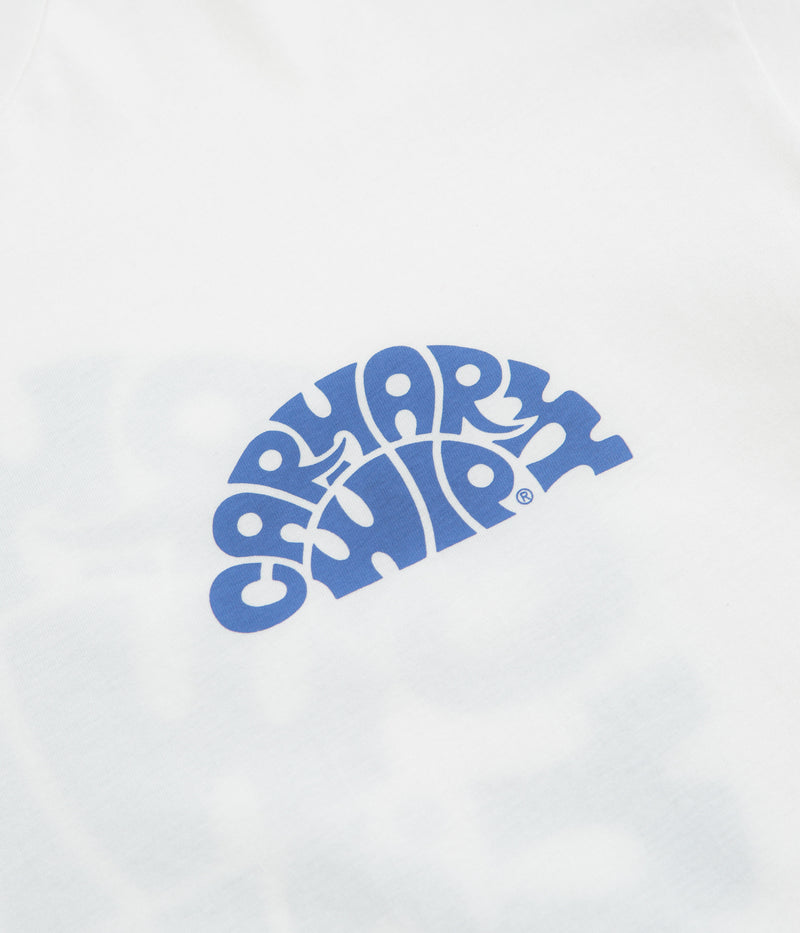 Carhartt Jazzy T-Shirt in White and Blue Iris