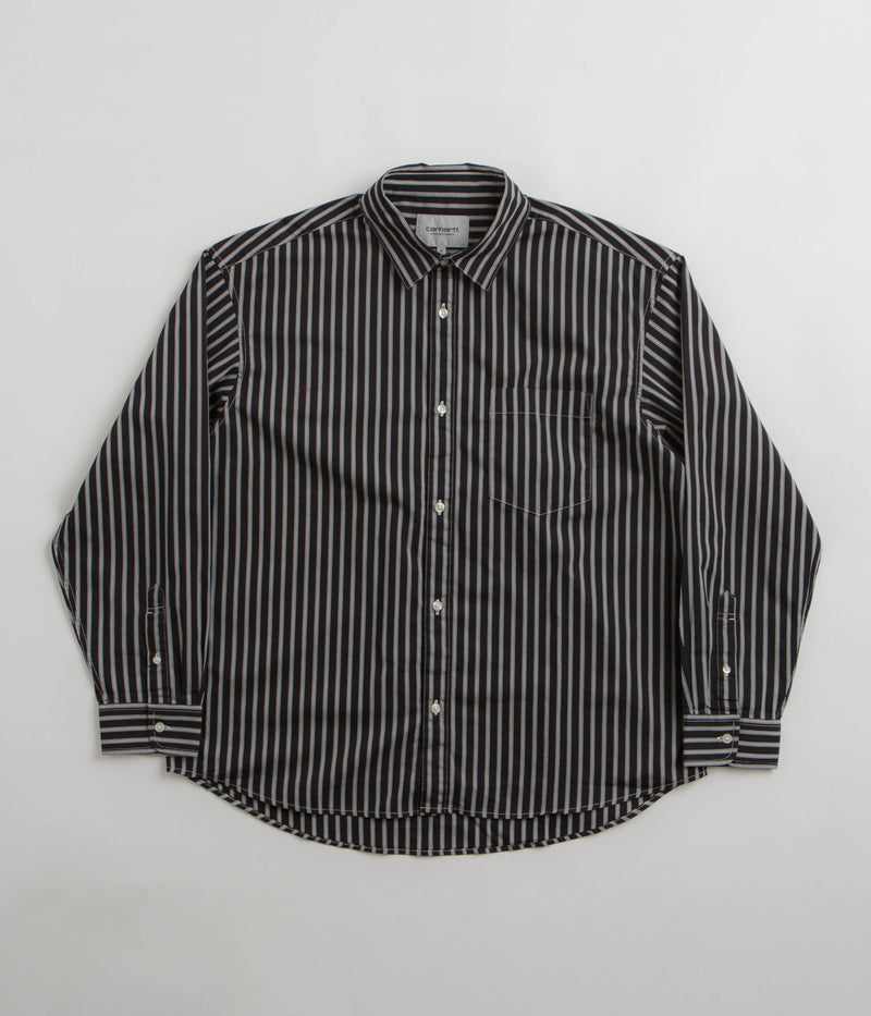 Carhartt Ligety Stripe Poplin Shirt in Black and Wax