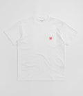 Carhartt Pocket Heart T-Shirt in White and Red