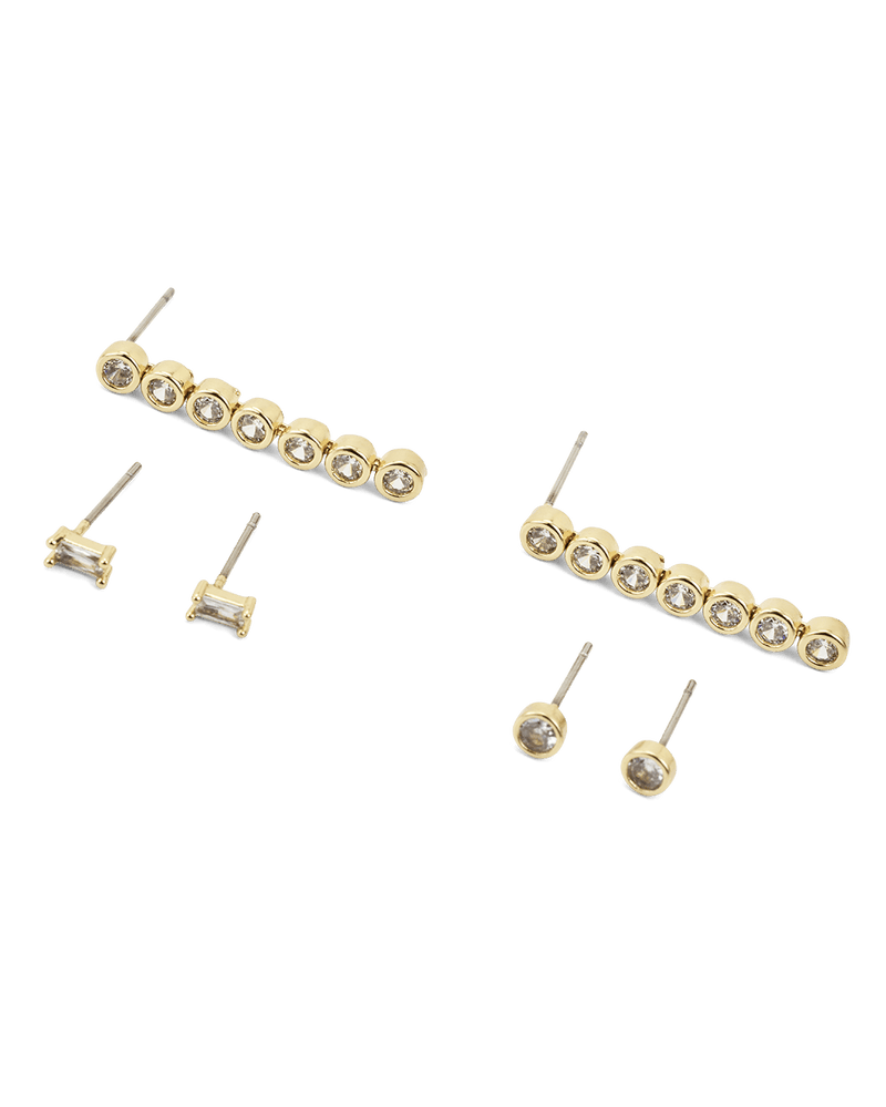 CARRIS EARRING 3 PACK - GOLD PLATED 18K-JEWELLERY-Billini-Billini