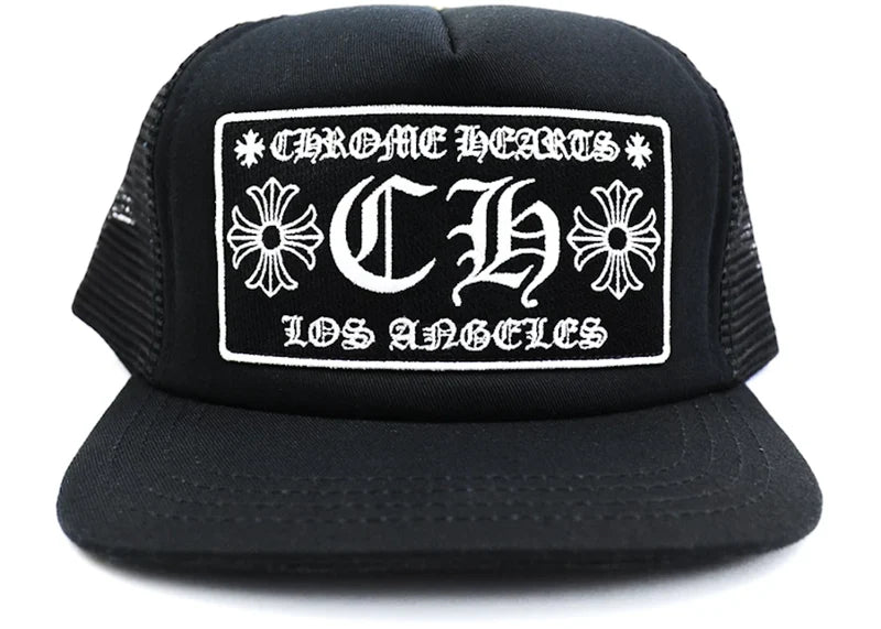 Chrome Hearts CH Los Angeles Trucker Hat Black/Black