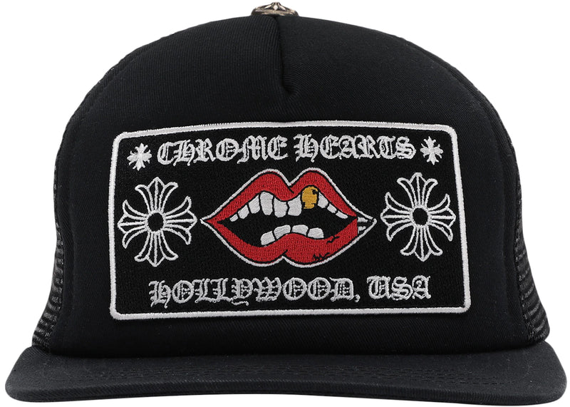 Chrome Hearts Chomper Hollywood Trucker Hat Black/Black