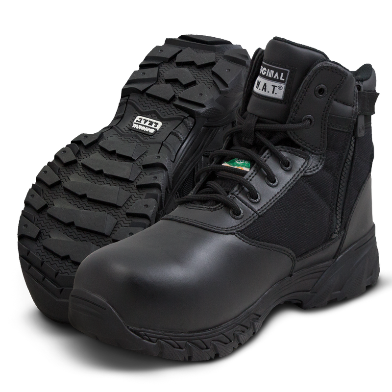 Photo of a pair of Original Swat® Classic 6 inch side zip safety toe tactical boots