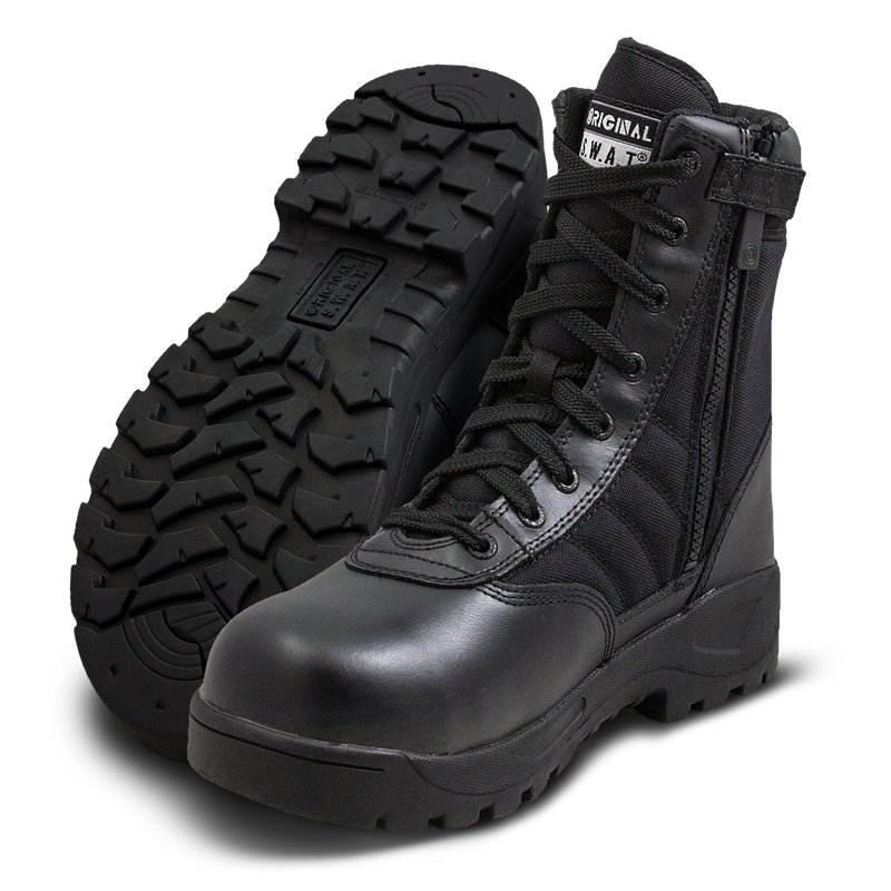 Photo of a pair of Original Swat® Classic 9 inch side zip safety toe tactical boots