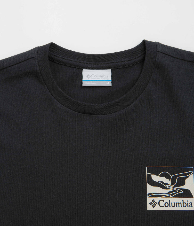 Columbia Explorers Canyon Back T-Shirt in Black and Trailscape