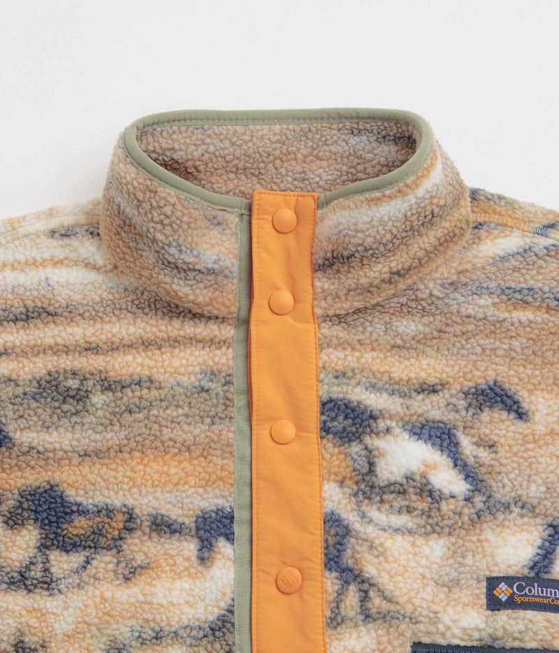 Columbia Helvetia II Printed Half Snap Fleece in Lemon Wash Roaming