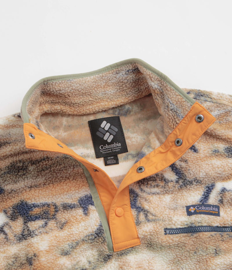 Columbia Helvetia II Printed Half Snap Fleece in Lemon Wash Roaming
