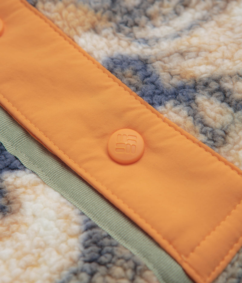 Columbia Helvetia II Printed Half Snap Fleece in Lemon Wash Roaming