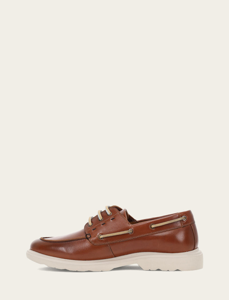 Connor Boat Shoe - Caramel - Inside