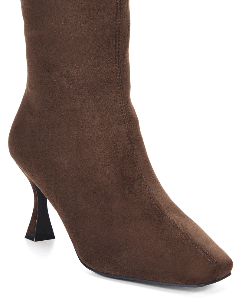 CORBIN EXTENDED CURVE - DARK CACAO SUEDE-Boots-Billini-Billini