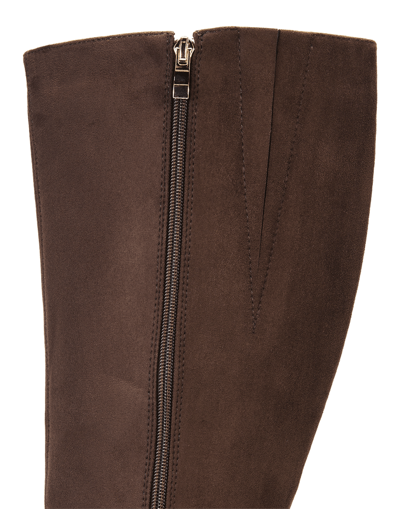 CORBIN EXTENDED CURVE - DARK CACAO SUEDE-Boots-Billini-Billini