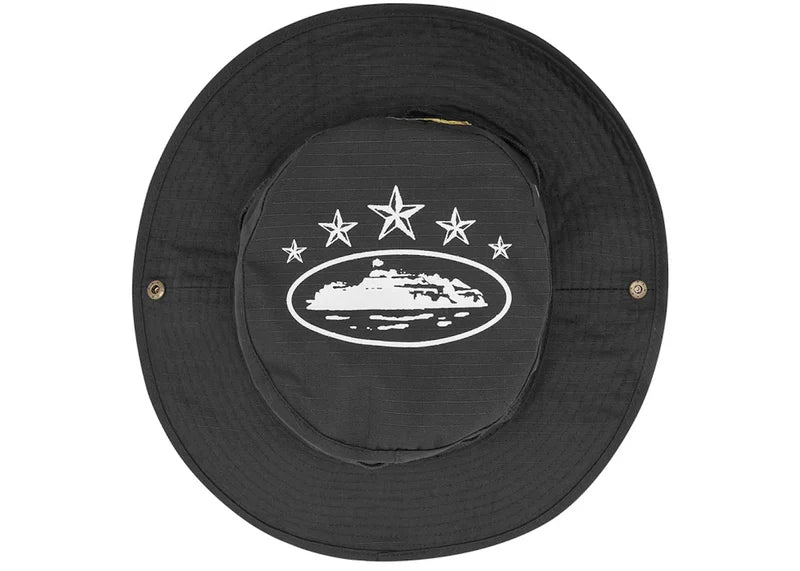 Corteiz 5 Starz Guerillaz Bucket Hat Black